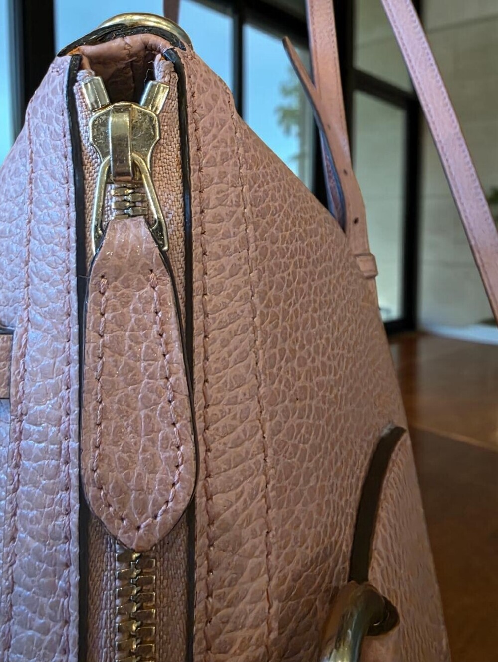Gucci Pink CALF LEATHER GG Satchel/Tote 2 Way Including Limited Ed LINEN TOTE - Picture 7 of 16